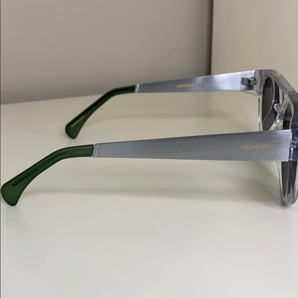 Komono Womens Sunglasses NEW Round Dreyfuss clear silver - Picture 11 of 16